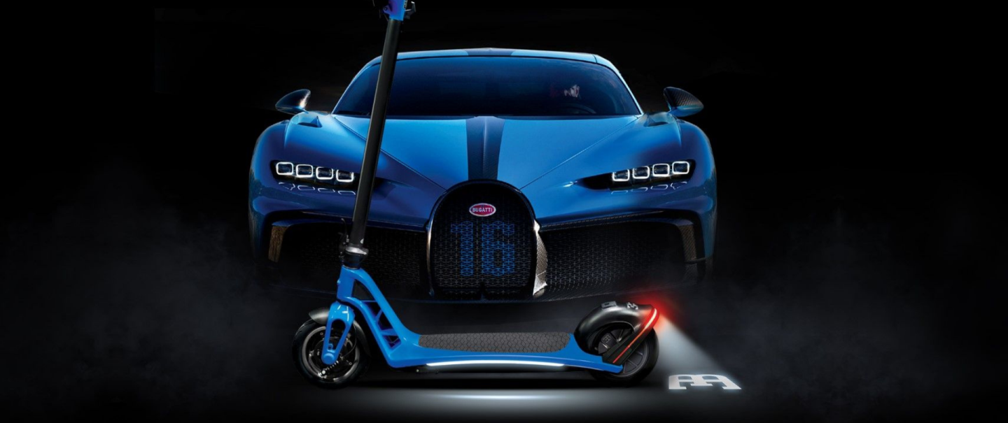 Bugatti создала свой первый электротранспорт. Это самокат.